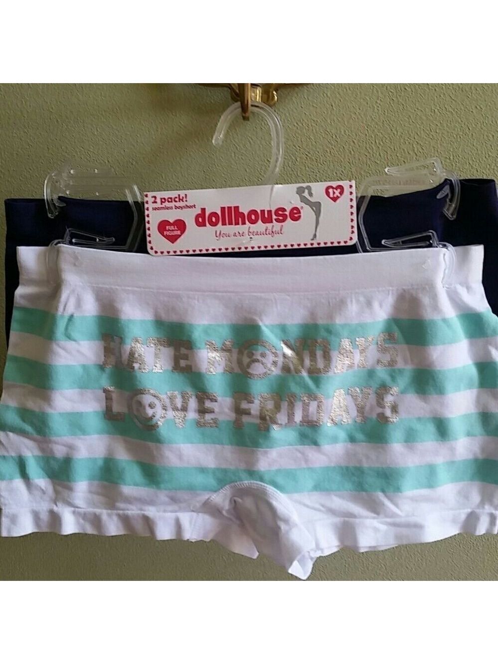 I HATE MONDAYS LUV FRIDAYS! PLUS SIZE BOY PANTIES